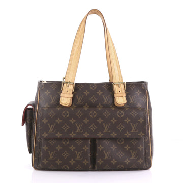 Louis Vuitton Multipli Cite Handbag Monogram Canvas Brown 4078613