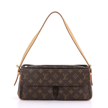 Louis Vuitton Viva Cite Handbag Monogram Canvas MM Brown 4078614
