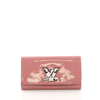 Louis Vuitton Twist Wallet Vernis with Monogram Canvas Pink 4078617