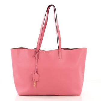 Saint Laurent Shopper Tote Leather Large Pink 4079111