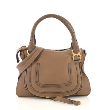Chloe Marcie Satchel Leather Medium Brown 407913
