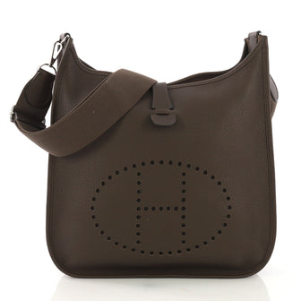 Hermes Evelyne Crossbody Gen III Clemence GM Brown 4079401
