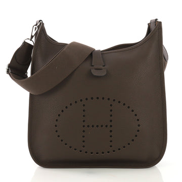 Hermes Evelyne Crossbody Gen III Clemence GM Brown 4079401