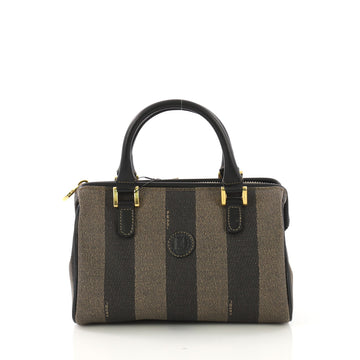 Fendi Vintage Pequin Convertible Boston Bag Coated Canvas 40799102