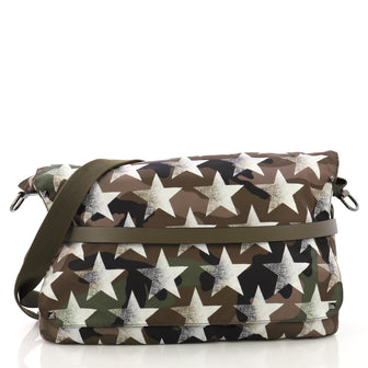 Valentino Model: Camustars Messenger Printed Camo Nylon Large  Green 40799/104