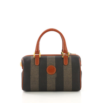 Fendi Model: Vintage Pequin Convertible Boston Bag Coated Canvas Mini Black 40799/108
