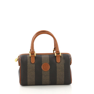 Fendi Model: Vintage Pequin Convertible Boston Bag Coated Canvas Mini  Black 40799/111
