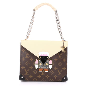 Louis Vuitton Tribal Mask Pochette Monogram Canvas GM Brown 4079940