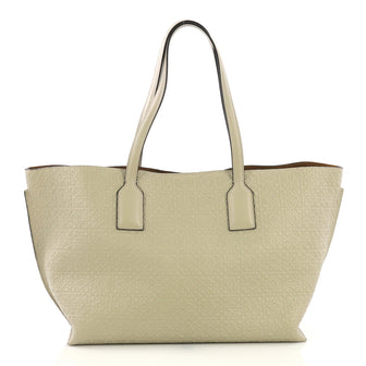 Loewe Model: T Shopper Tote Anagram Embossed Calfskin Neutral 40799/82