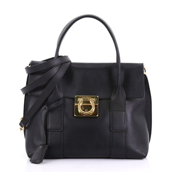 Salvatore Ferragamo Model: Sookie Satchel Leather Small Black 40799/95