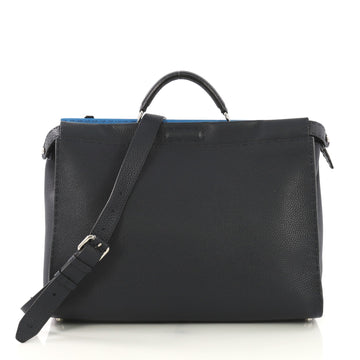 Fendi Selleria Peekaboo Bag Leather XL Blue 4080815
