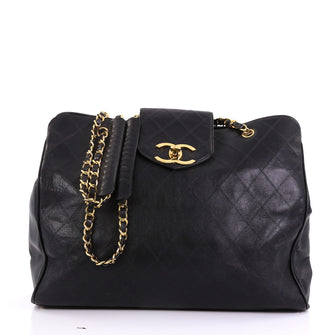 Chanel Vintage Supermodel Weekender Bag Quilted Leather 4080817