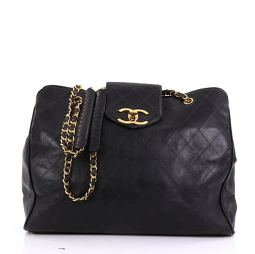 Chanel Vintage Supermodel Weekender Bag Quilted Leather 4080817