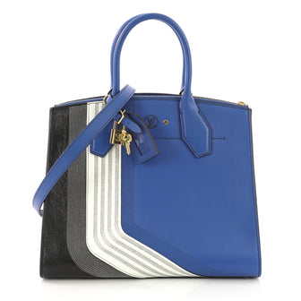 Louis Vuitton City Steamer Handbag Limited Edition Stitched