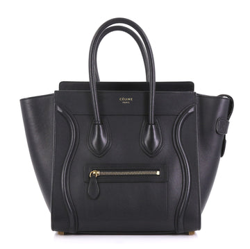 Celine Model: Luggage Handbag Smooth Leather Micro Black 40808/9