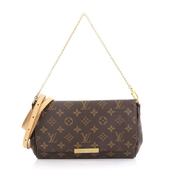 Louis Vuitton Favorite Handbag Monogram Canvas MM Brown 408441