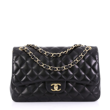 Chanel Model: Classic Double Flap Bag Quilted Lambskin Jumbo Black 40848/2
