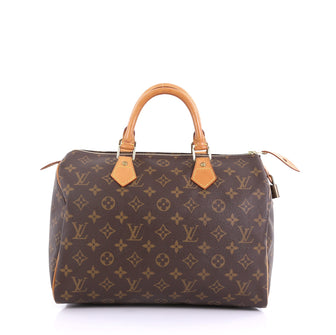 Louis Vuitton Speedy Handbag Monogram Canvas 30 Brown 408541
