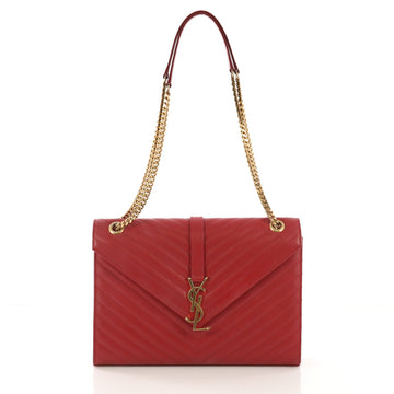 Saint Laurent Classic Monogram Envelope Satchel Matelasse 408611