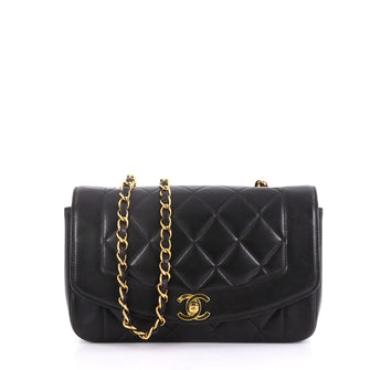 Chanel Model: Vintage Diana Flap Bag Quilted Lambskin Small Black 40870/10