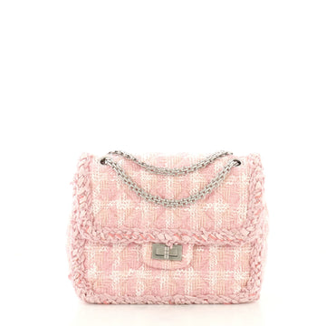 Chanel Model: Reissue 2.55 Square Handbag Quilted Tweed  Pink 40870/15