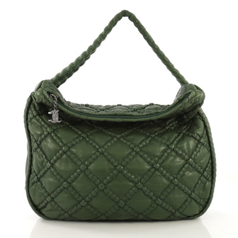 Chanel Model: Hidden Chain Hobo Quilted Lambskin Large Green 40870/19