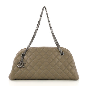 Chanel Model: Just Mademoiselle Handbag Quilted Caviar Medium Brown 40870/23