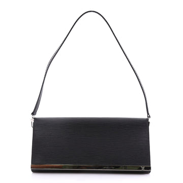 Louis Vuitton Sevigne Clutch Epi Leather Black 408731