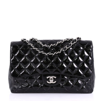 Chanel Vintage Classic Single Flap Bag Quilted Glitter 408771