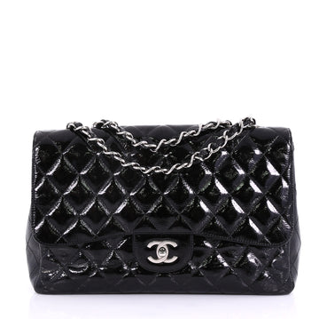 Chanel Vintage Classic Single Flap Bag Quilted Glitter 408771