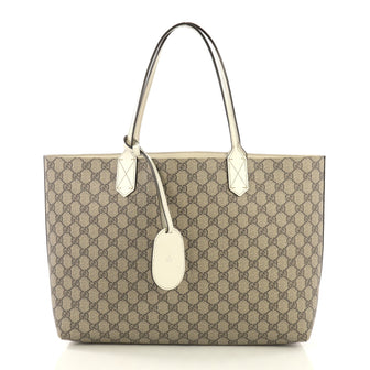 Gucci Reversible Tote GG Print Leather Medium Brown 4088010