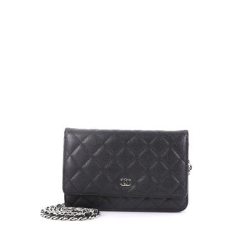Chanel Model: Wallet on Chain Quilted Caviar  Black 40880/11