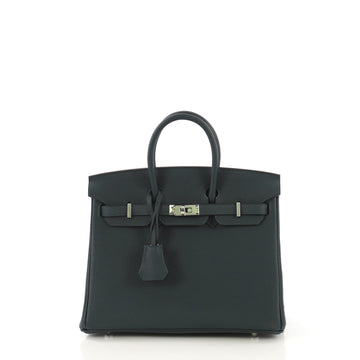 Birkin Handbag Vert Cypress Togo with Palladium Hardware 25
