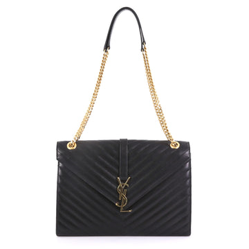 Saint Laurent Classic Monogram Envelope Satchel Matelasse 408805