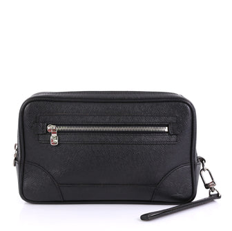 Louis Vuitton Pavel Handbag Taiga Leather Black 4090029
