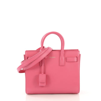 Saint Laurent Sac de Jour Bag Leather Nano Pink 4090042