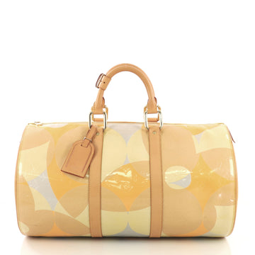 Louis Vuitton Barrel Keepall Handbag Fleur Monogram Vernis 4090044