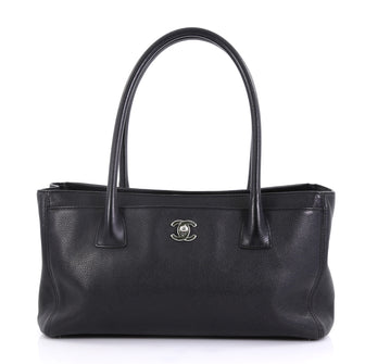 Chanel Cerf Executive Tote Leather Small Black 4090051