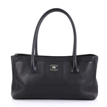 Chanel Cerf Executive Tote Leather Small Black 4090051