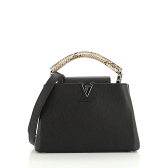 Louis Vuitton Capucines Handbag Leather with Python BB