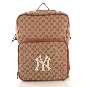 Gucci MLB Front Pocket Backpack GG Canvas With Applique 4090111