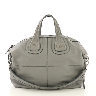 Givenchy Nightingale Satchel Leather Medium Gray 4090901
