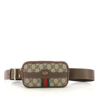 Gucci Ophidia Belt Bag GG Coated Canvas Mini Brown 4092401