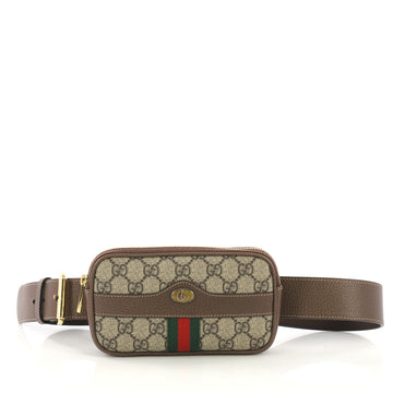 Gucci Ophidia Belt Bag GG Coated Canvas Mini Brown 4092401