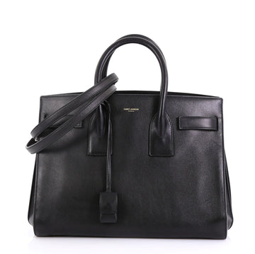 Saint Laurent Sac de Jour Bag Leather Small Black 409356