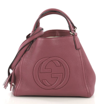 Gucci Soho Shoulder Bag Leather Small Purple 409358
