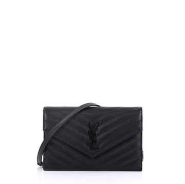 Saint Laurent Classic Monogram Wallet on Chain Matelasse 409481