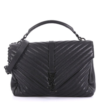 Saint Laurent Classic Monogram College Bag Matelasse Chevron 409552