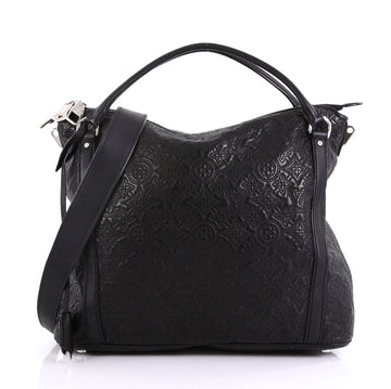 Louis Vuitton Antheia Ixia Handbag Leather MM Black 409574