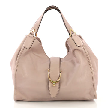 Gucci Soft Stirrup Tote Leather Medium Pink 409627